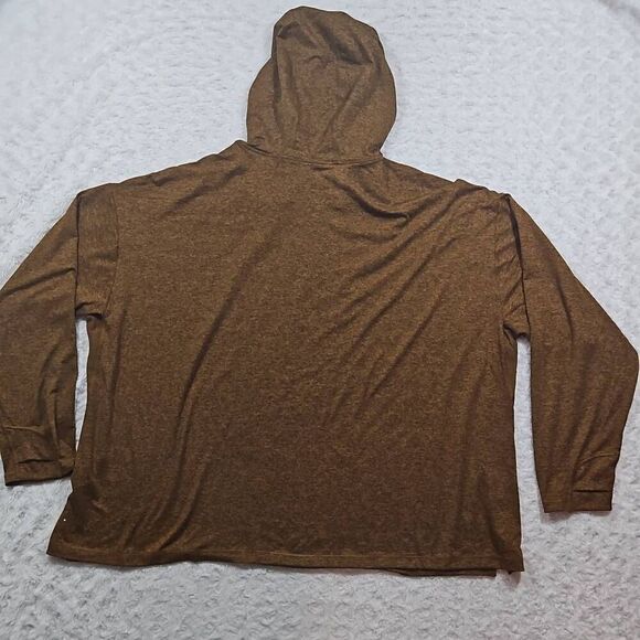 Athleta Uptempo II Hoodie Sweatshirt Mahogany Heather Plus Size 3X - Picture 9 of 11